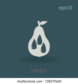 Pear juice. vector icon