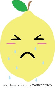 Pear Kawaii Icon Flat Illustration