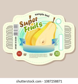 pear label sticker