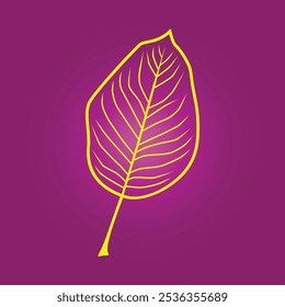 Pear leaf trendy artwork charming abstract vector illustration colorful applicable design.eps