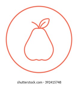Pear line icon.