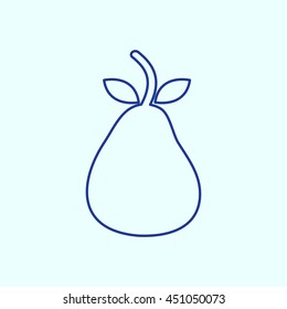 Pear Line icon. Eps-10.