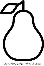 pear line icon illustration vector