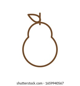 Pear line style icon design, Fruit healthy organic food sweet and nature theme Vector illustration