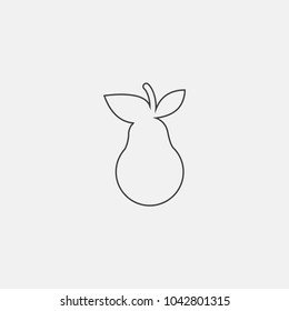 pear line vector icon