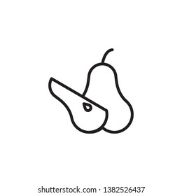 Pear line vector icon. Fruit icon for websites, web design, mobile app.