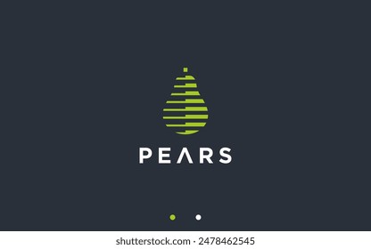 pear logo diseño Vector silueta ilustración