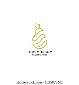 Pear Logo Icon Design Template Vector Illustration