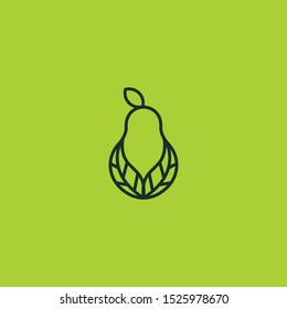 Pear Logo Icon Design Template Vector Illustration