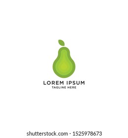 Pear Logo Icon Design Template Vector Illustration