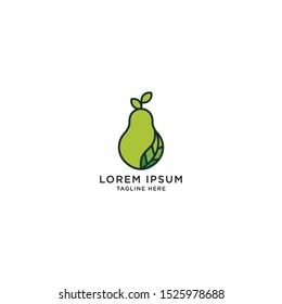 Pear Logo Icon Design Template Vector Illustration