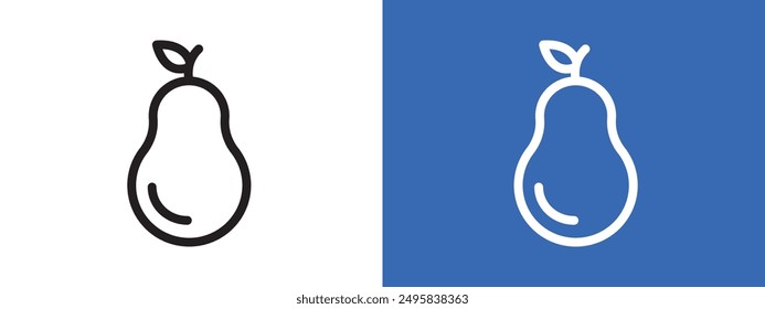Pear logo sign set vector outline