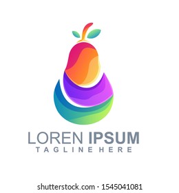 pear logo vector, template, illustration