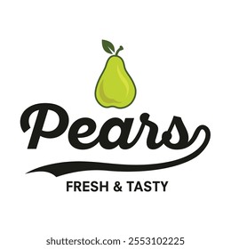 design de ilustração de modelo de vetor de logotipo de pera