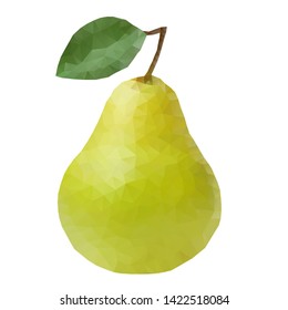 The Pear in low poly design