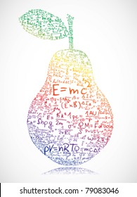 Pear made of equations and formula