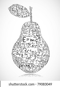 Pear made of equations and formula