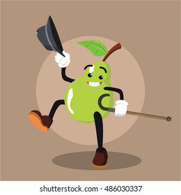 pear man dancing colorful