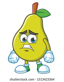 pear mascot character vector design