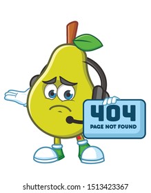 pear mascot character vector design