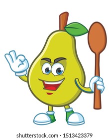 pear mascot character vector design
