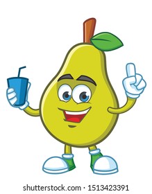pear mascot character vector design