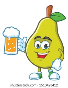 pear mascot character vector design