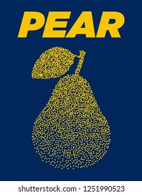 Pear modern halftone dot poster with bright colors