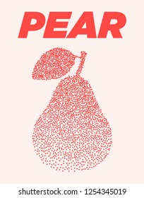 Pear modern halftone dot poster with bright colors