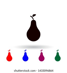 pear multi color icon. Elements of farm set. Simple icon for websites, web design, mobile app, info graphics