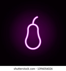 pear neon icon. Elements of autumn set. Simple icon for websites, web design, mobile app, info graphics