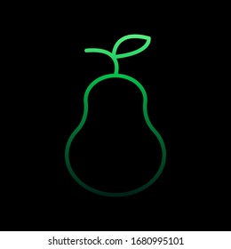 Pear nolan icon. Simple thin line, outline vector of fruit icons for ui and ux, website or mobile application