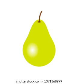 Pear on isolated background