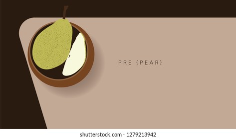 Pear on the table