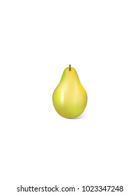 Pear on white background