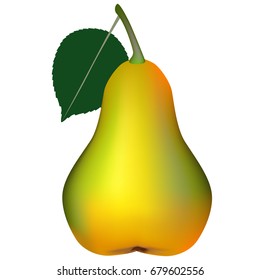 Pear on a white background.