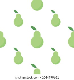 Pear on white background, seamless texture, pattern, background image, pear pattern