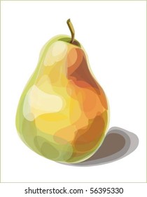 pear on a white background.eps10