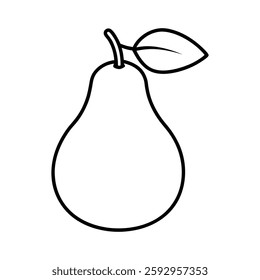 
Pear Outline Drawing line art vector