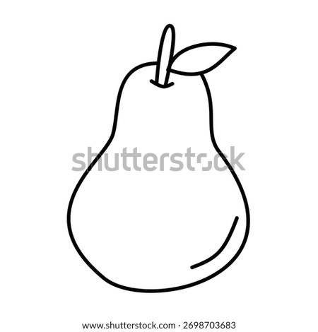 Pear Outline, Pear Fruit Icon