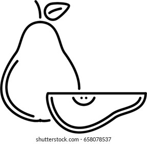 pear outline icon