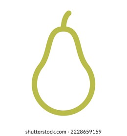 Pear outline icon. Editable stroke. Vector graphics