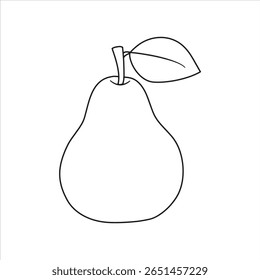 Pear outline icon illustration vector
