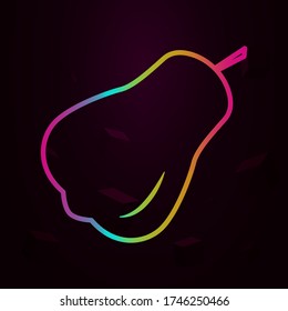 pear outline nolan icon Simple thin line, outline vector of fruit icons for ui and ux, website or mobile application