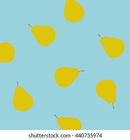 pear pattern illustration  in blue color background