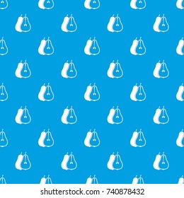 Pear pattern repeat seamless in blue color for any design. Vector geometric illustration