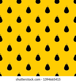 Pear pattern seamless vector repeat geometric yellow for any design