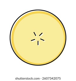 pear piece cut one color icon vector. pear piece cut one sign. isolated symbol illustration