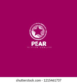 Pear premium quality emblem, label, badge. premium quality package label. vintage stamp. 