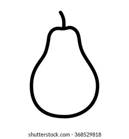 Pear / pyrus fruit line art vector icon for food apps and websites